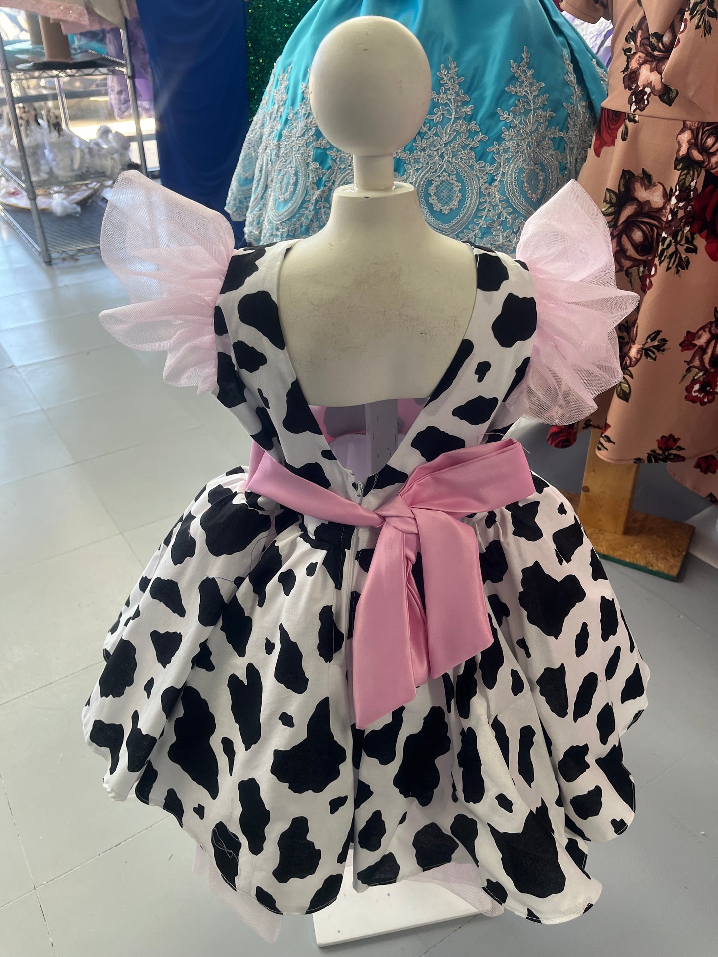 Vestido para niña de la vaca lola